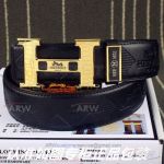 AAA Hermes Adjustable Engraving Men's Leather Belt Yellow Gold H Buckle
